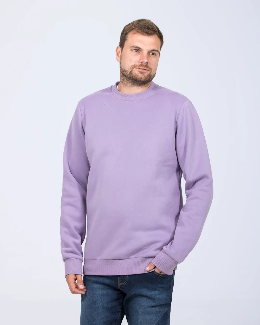 2t Hamish Tall Heavyweight Regular Fit Sweatshirt (dusky lilac)