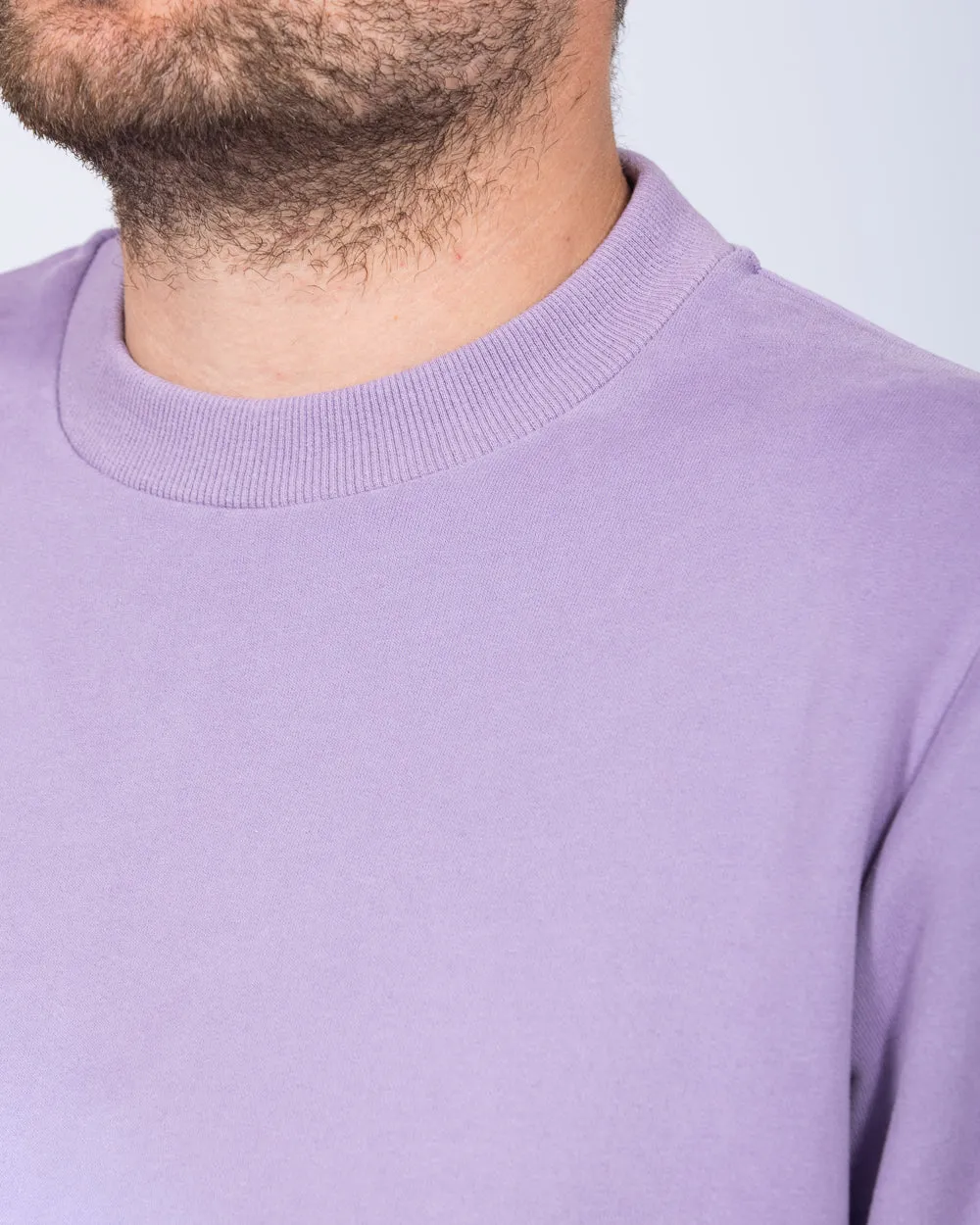 2t Hamish Tall Heavyweight Regular Fit Sweatshirt (dusky lilac)