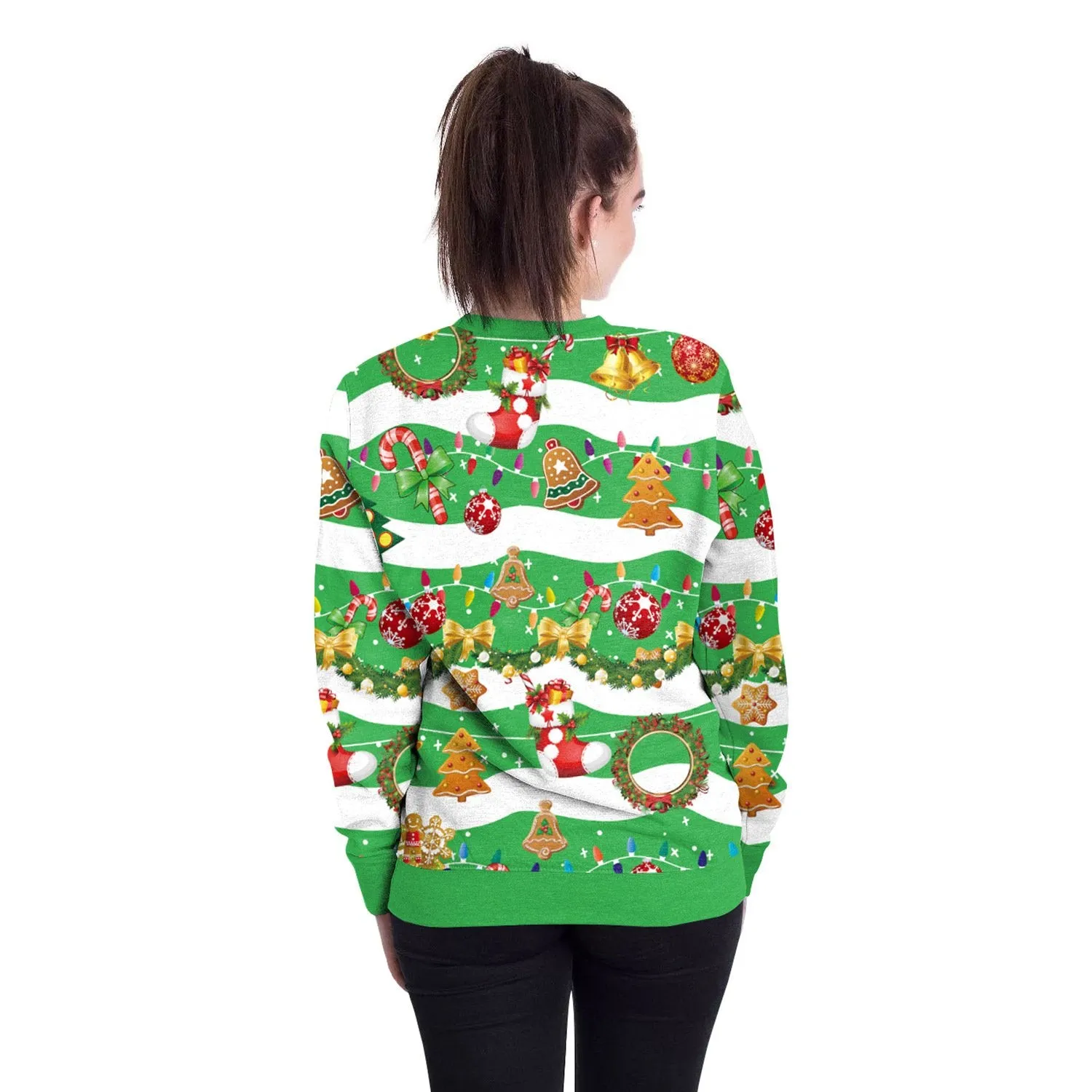 3D Cartoon Gifts Colorful Print Women Christmas Sweatshirt