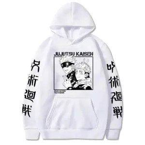 Anime Print Sweatshirts Jujutsu Kaisen Men's Hoodie Harajuku Autumn Winter Streetwear Clothe Yuji Itadori Plus Size Hoodie