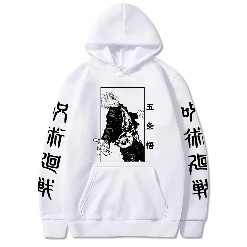 Anime Print Sweatshirts Jujutsu Kaisen Men's Hoodie Harajuku Autumn Winter Streetwear Clothe Yuji Itadori Plus Size Hoodie