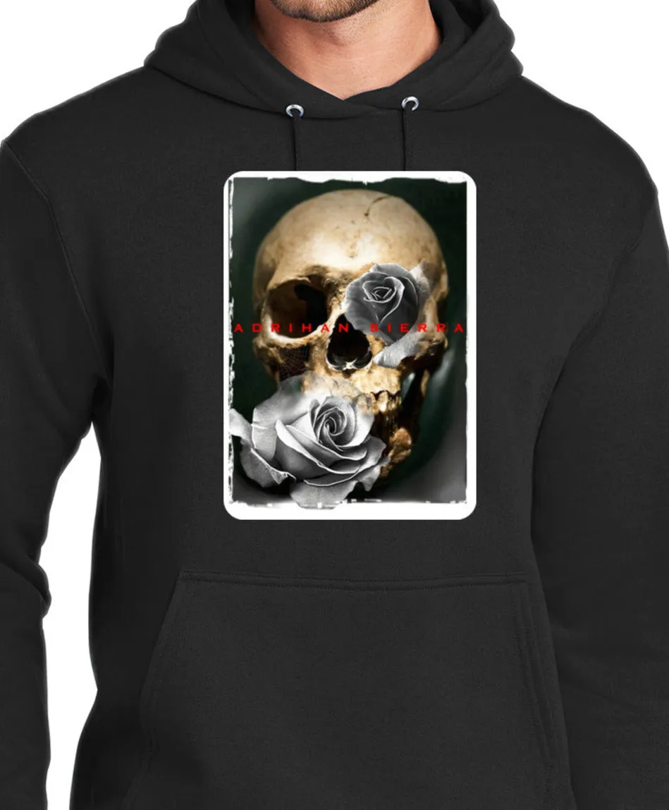 Art Society SIERRA SKULL ROSE HOODIE BLACK