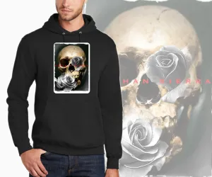 Art Society SIERRA SKULL ROSE HOODIE BLACK