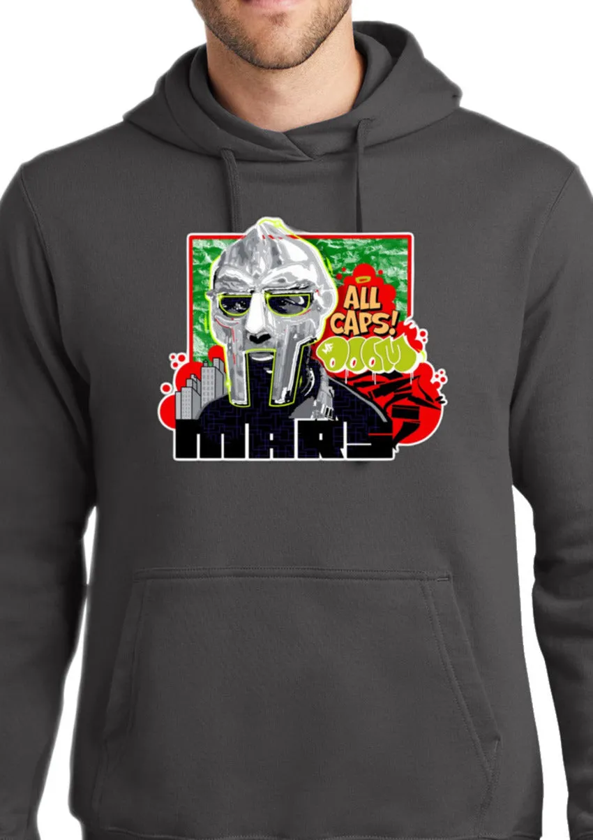 Art Society x MARS x MF DOOM ALL CAPS HOODIE CHARCOAL