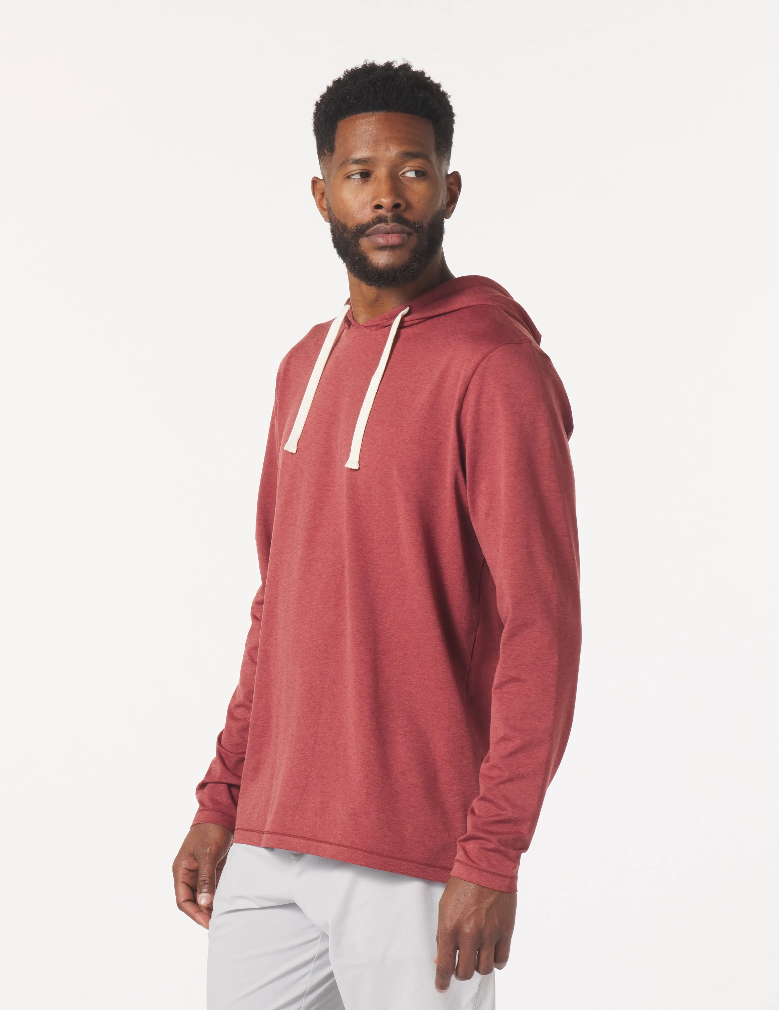 Bedford Hoodie: Brick Red Marble