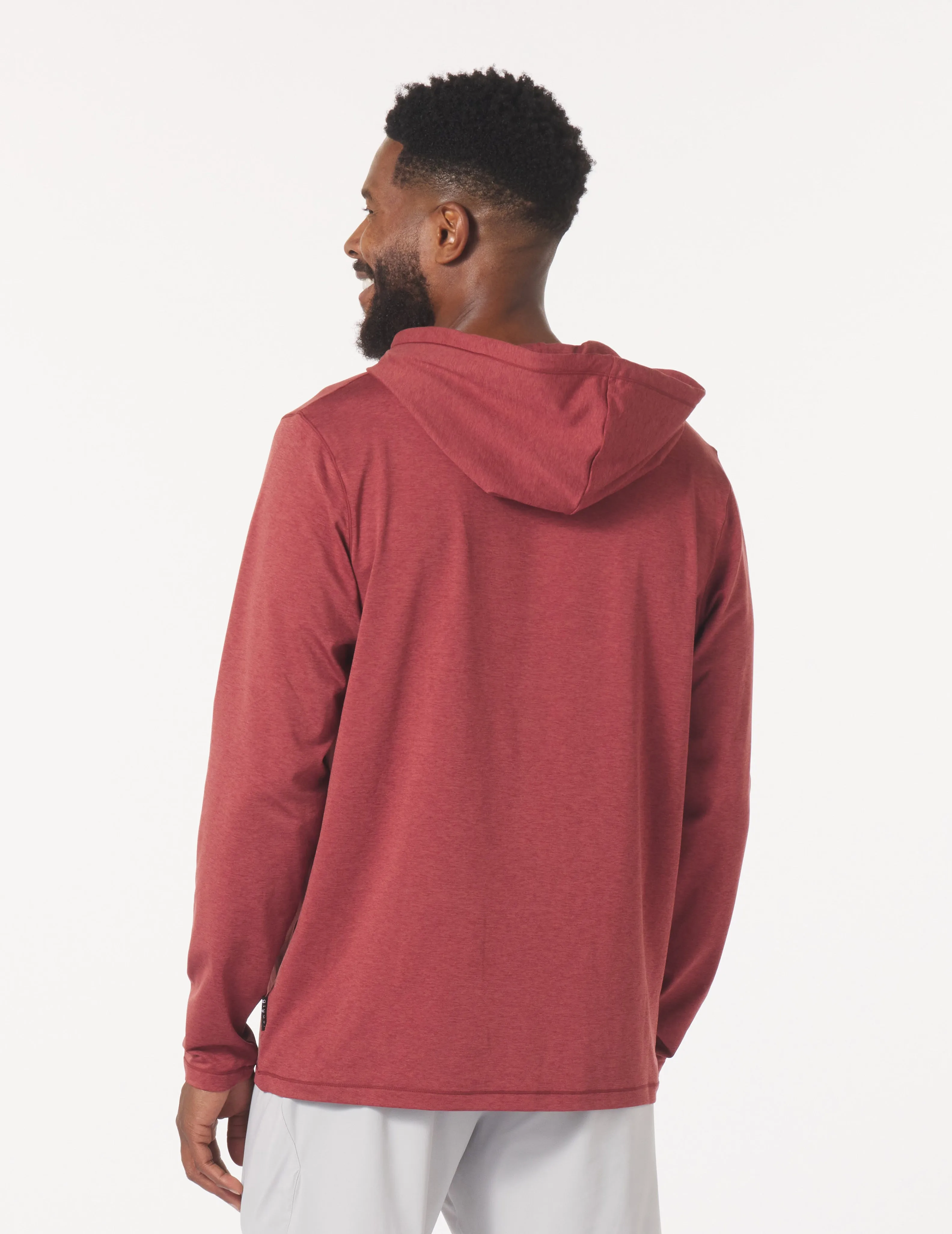 Bedford Hoodie: Brick Red Marble