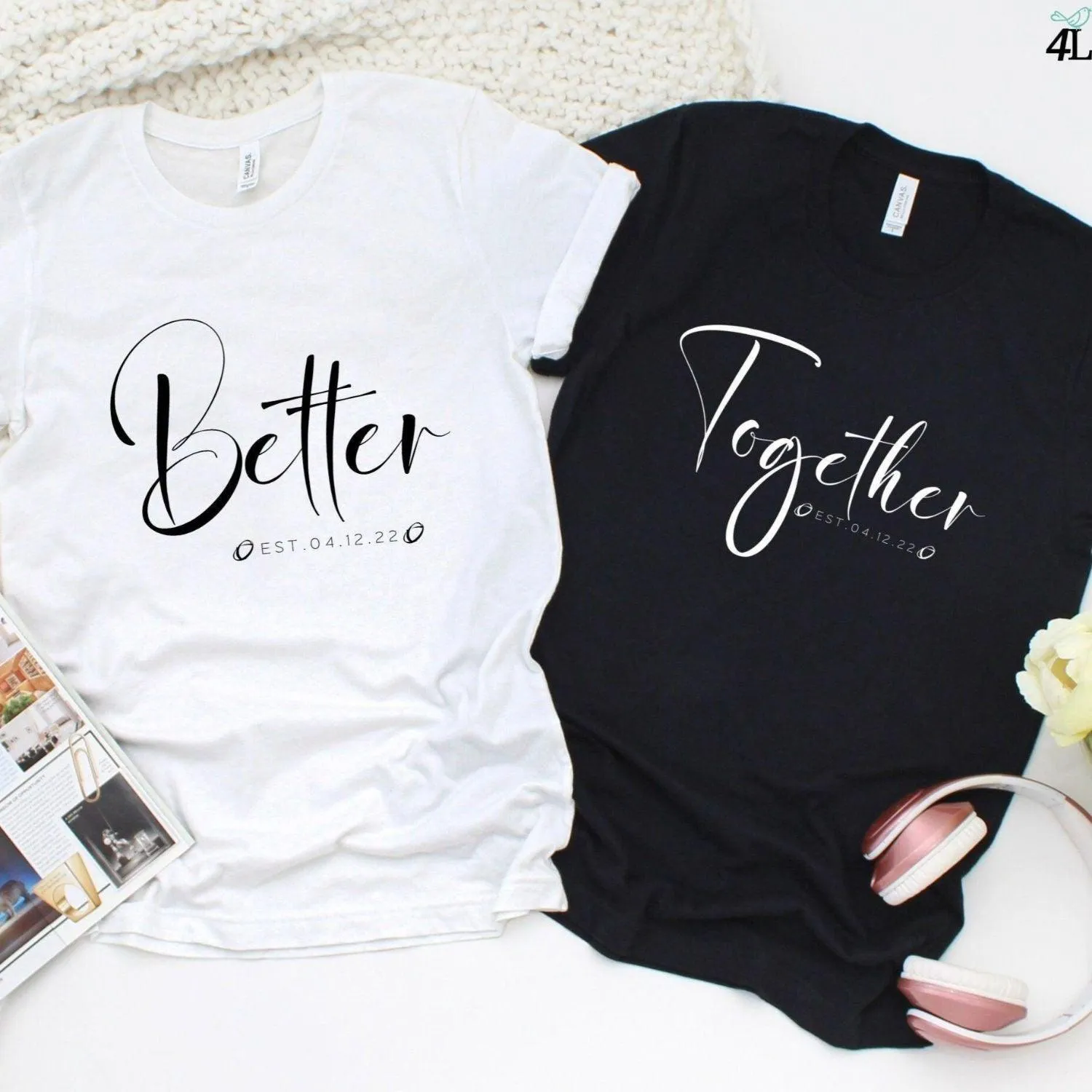 Better Together Custom Matching Outfits for Couples - Ideal Anniversary Surprises & Wedding Attires