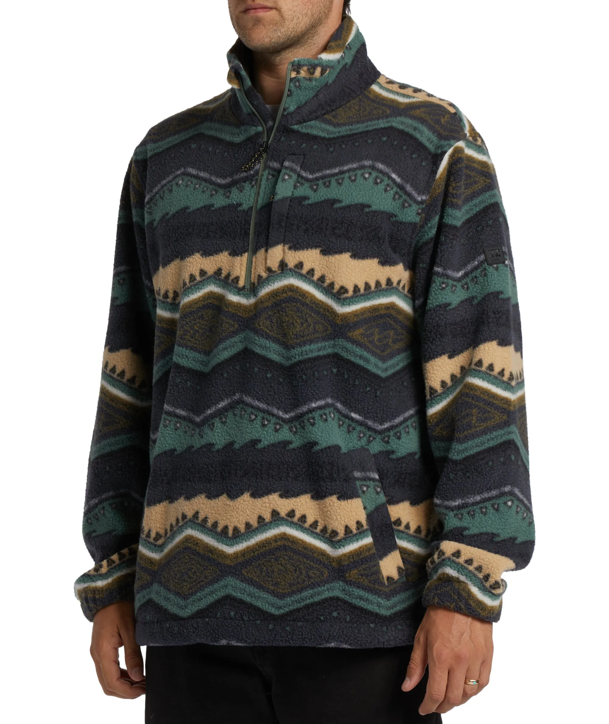 Billabong Boundary Mock Neck Sweatshirt-Evergreen