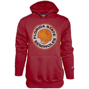 Blue 84 Adult/Unisex Vault Florida State Seminoles Helmet Design Vintage Fleece Hood - Cardinal