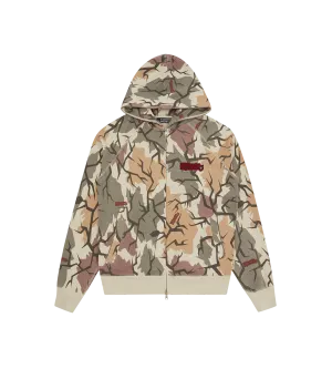 CAMO ZIP THROUGH HOOD - MULTI CAMO