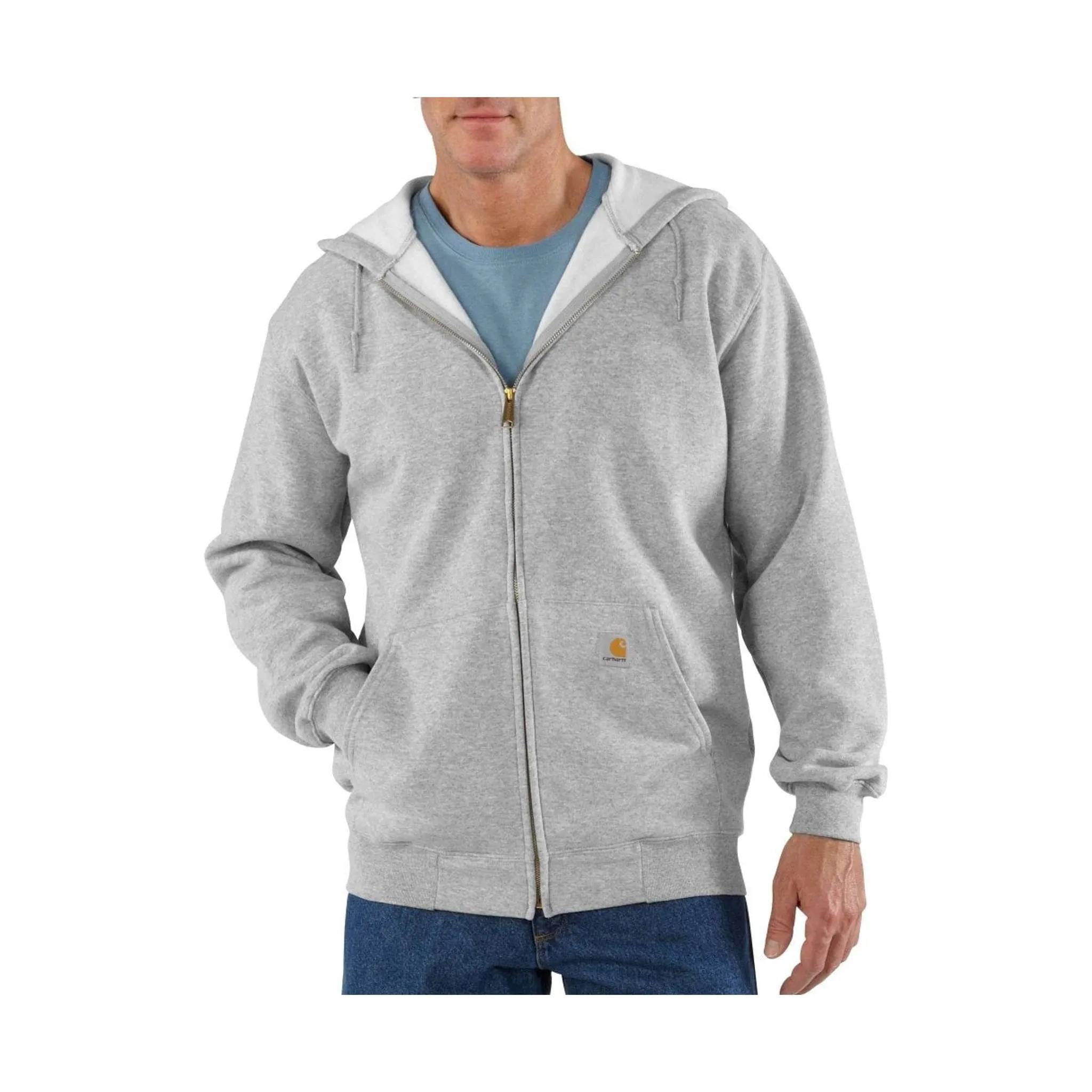 Carhartt Men's Midweight Hooded Zip-Front Sweatshirt - Heather Gray