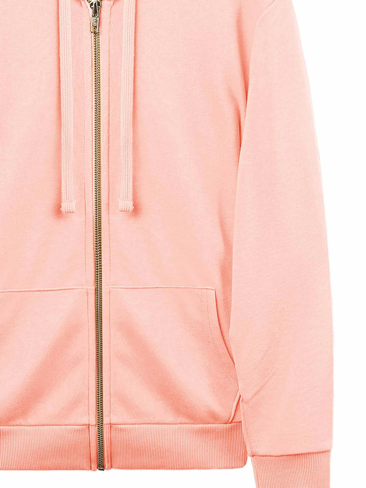 Causal Basic Simple Zip Up Hoodie Sweat Jacket