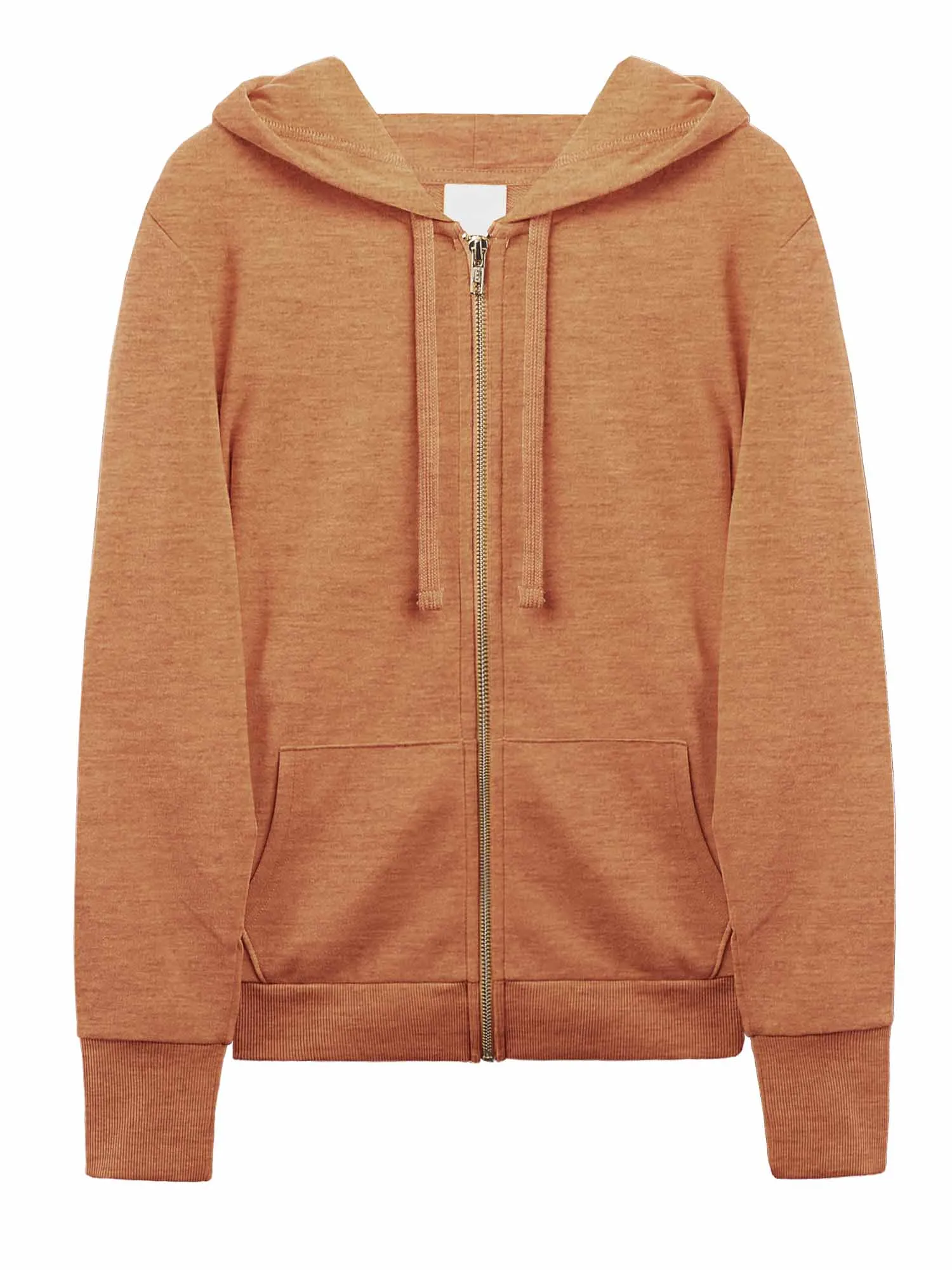 Causal Basic Simple Zip Up Hoodie Sweat Jacket