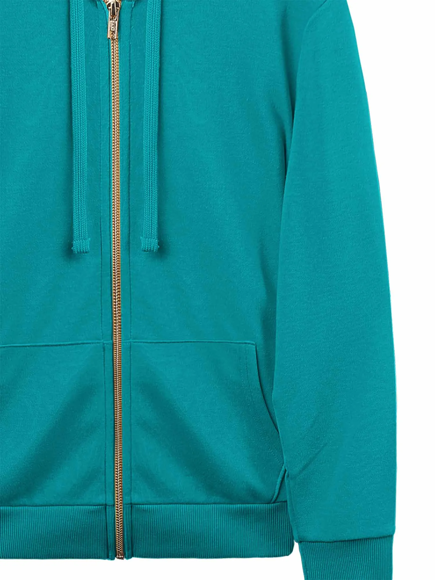 Causal Basic Simple Zip Up Hoodie Sweat Jacket