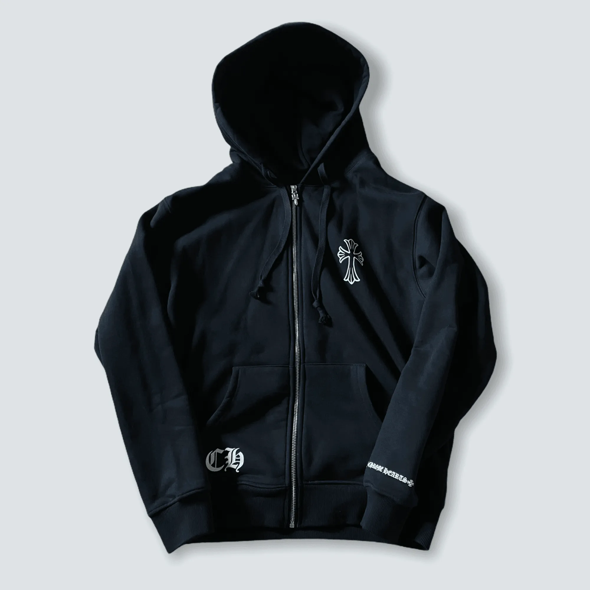 Chrome hearts zip up front and back logo (M)