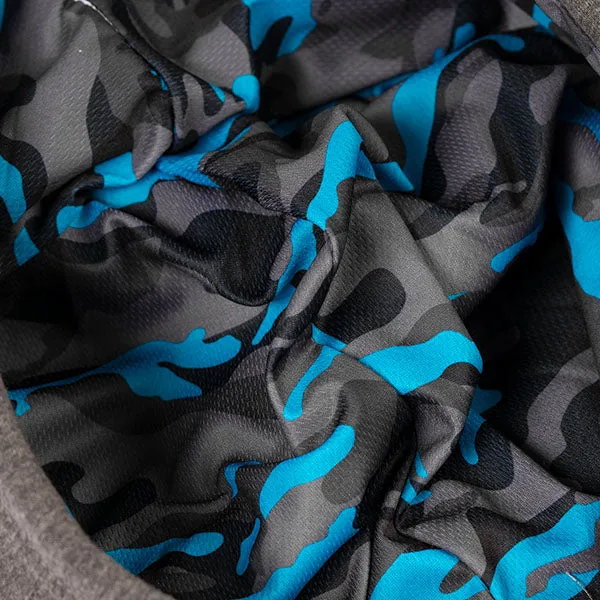 Classic Lined Hoodie | Aqua Military Camo