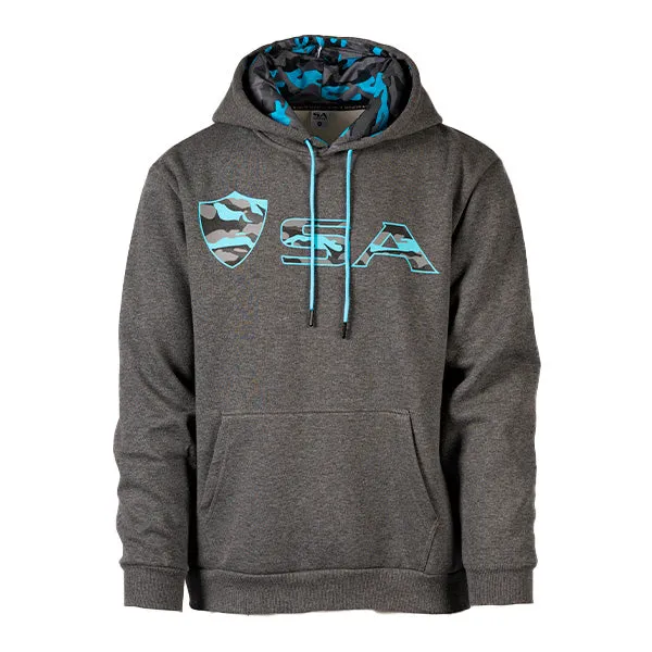 Classic Lined Hoodie | Aqua Military Camo