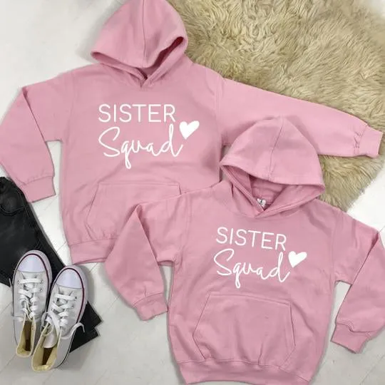 CLR Sister Squad Heart Hoodies Light Pink (1-13 Years)