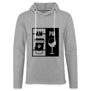 Coffee AM, Wine PM Lightweight Terry Hoodie