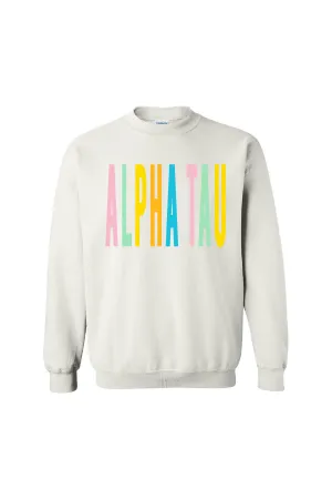 Colorful Alpha Tau Crewneck