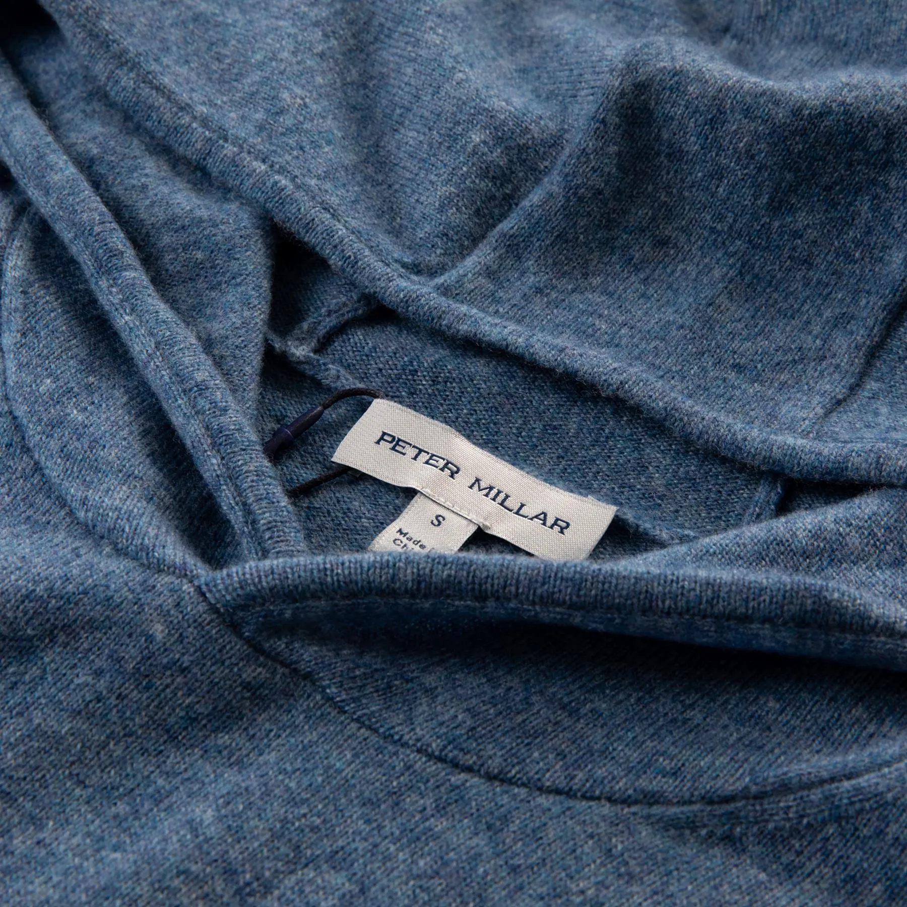 Conway Wool Cashmere Popover Hoodie Denim Blue - 2025