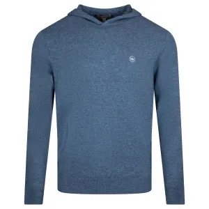 Conway Wool Cashmere Popover Hoodie Denim Blue - 2025