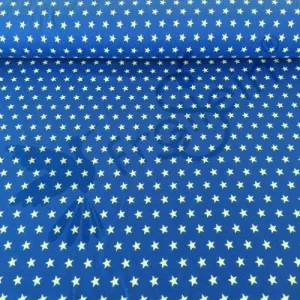 Cotton Jersey - Small Stars - Royal Blue