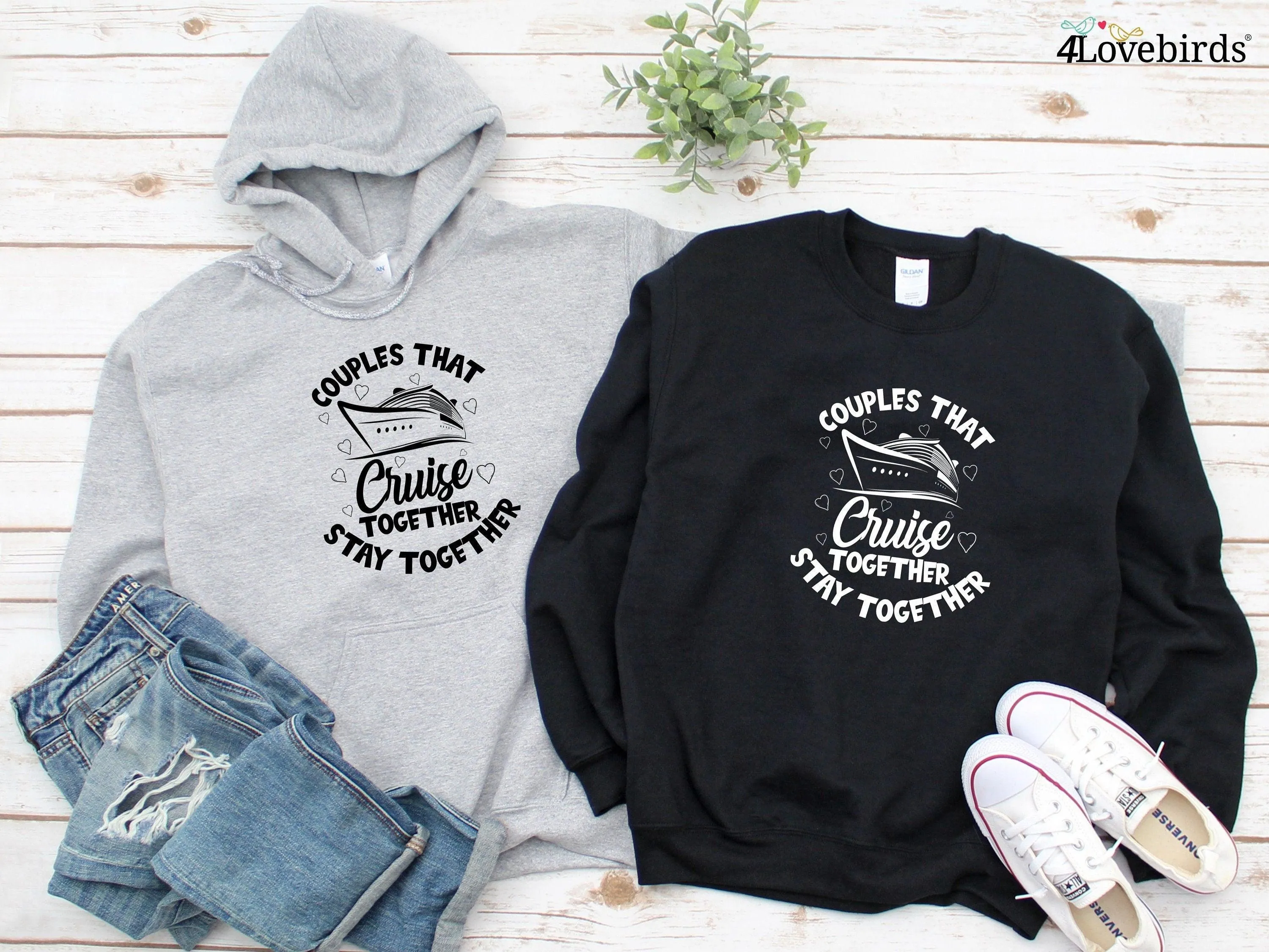 Couples that cruise together stay together Hoodie, Funny Couple Tshirt, Honeymoon Sweatshirt, Gift for Couple, Cute Couple Longsleeve