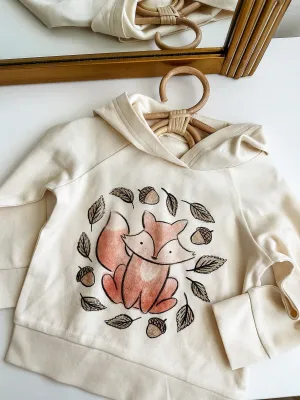 Doe-A-Deer Organic Printed Raglan Hoodie