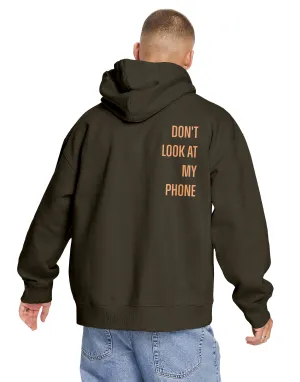 Don't Look At My Phone (Back Print) Hoodie