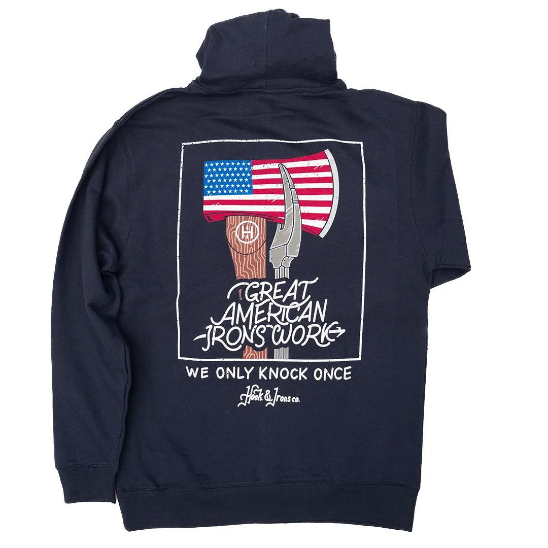 Great American Irons Work V2 - Navy Hoodie