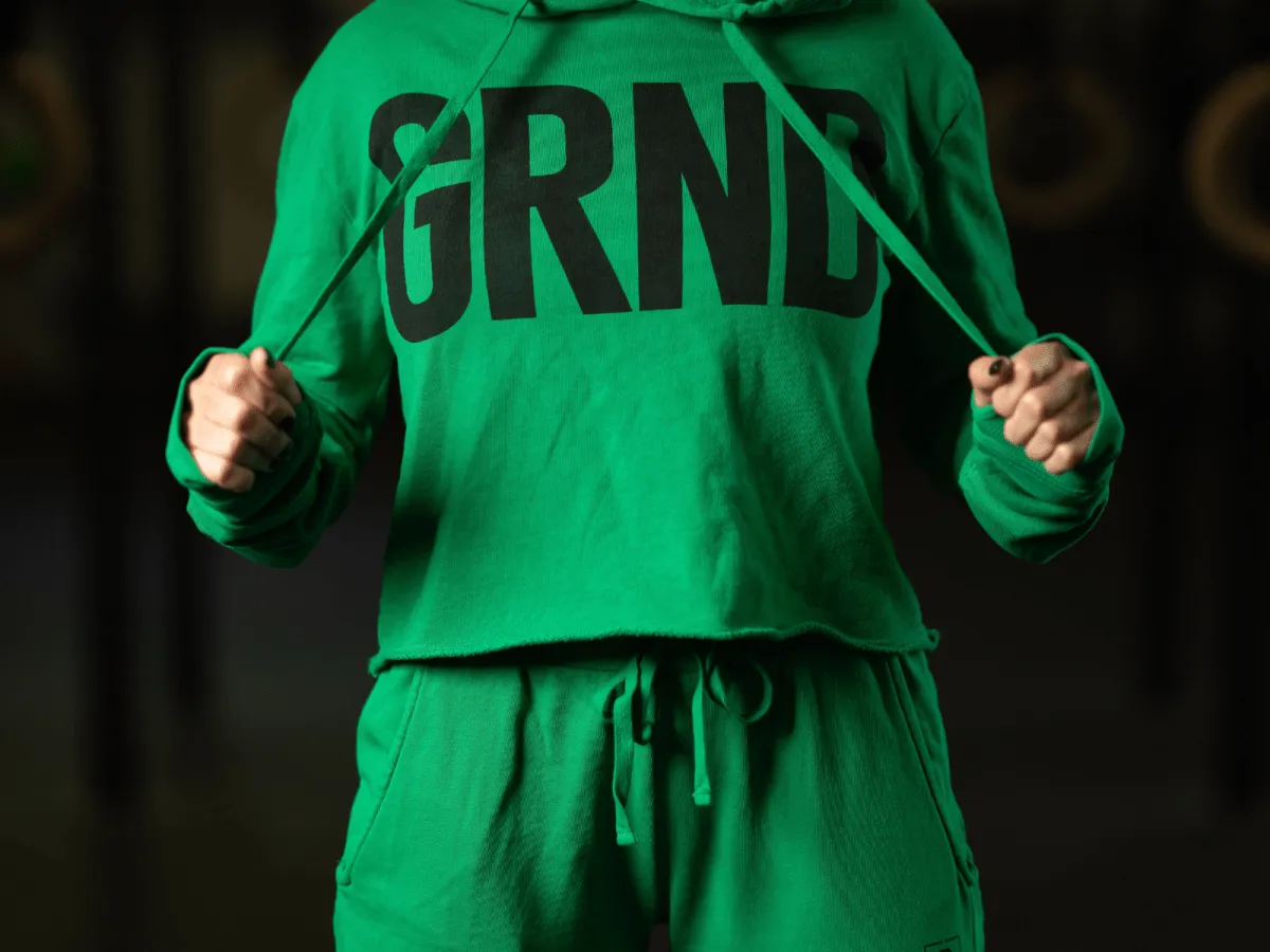 GRND Emerald Crop Hoodie