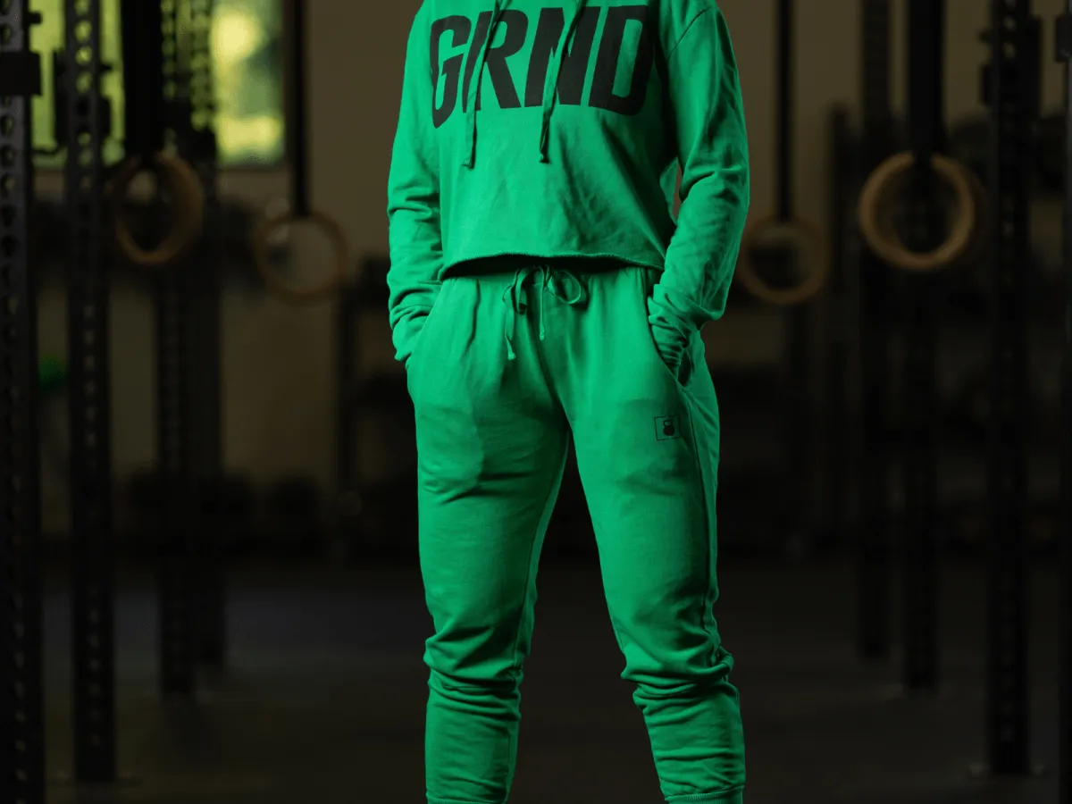 GRND Emerald Crop Hoodie