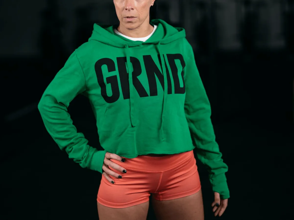 GRND Emerald Crop Hoodie