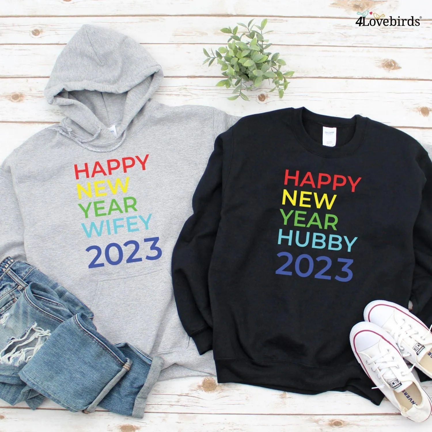 Happy New Year Custom Matching Set: Perfect Outfits for Couples & Lovers Alike!