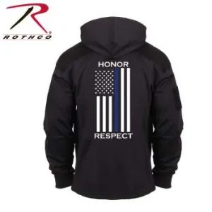 Honor and Respect Thin Blue Line Concealed Carry Hoodie - Black