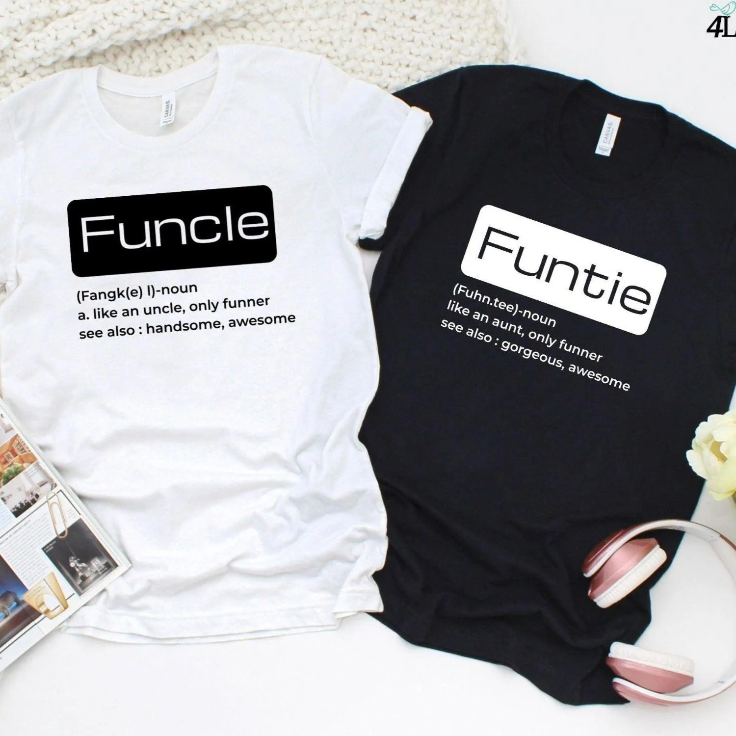 Humorous Family Matching Outfits: Amusing Uncle & Aunt Presents, Funcle & Funtie Defined Sets