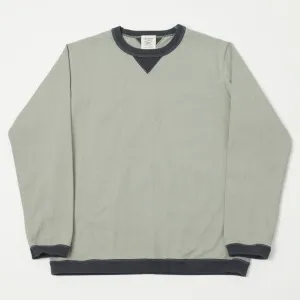 Jackman Dotsume Rib L/S Tee - Dry Sage/Grey