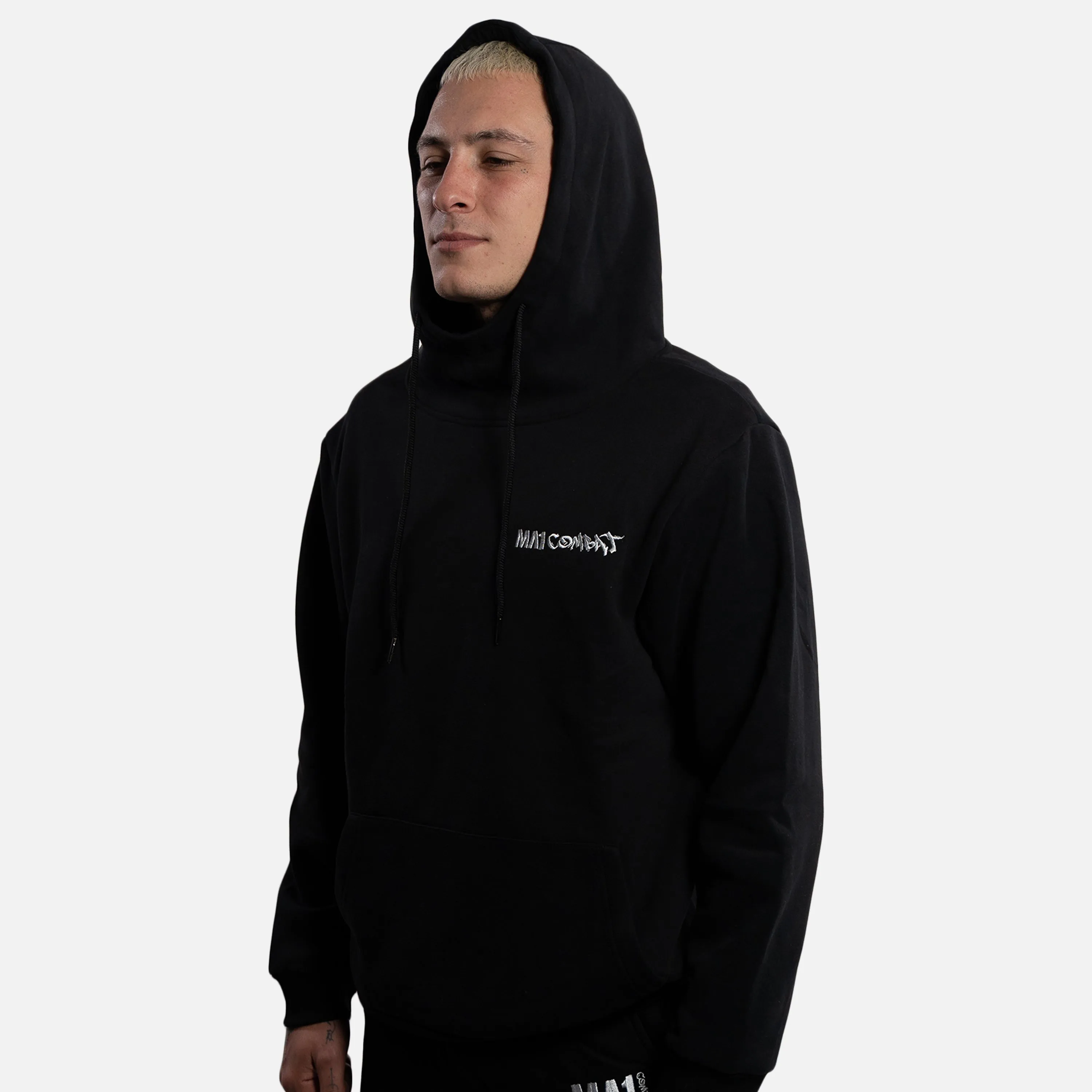 MA1 Combat Black High Neck Hoodie