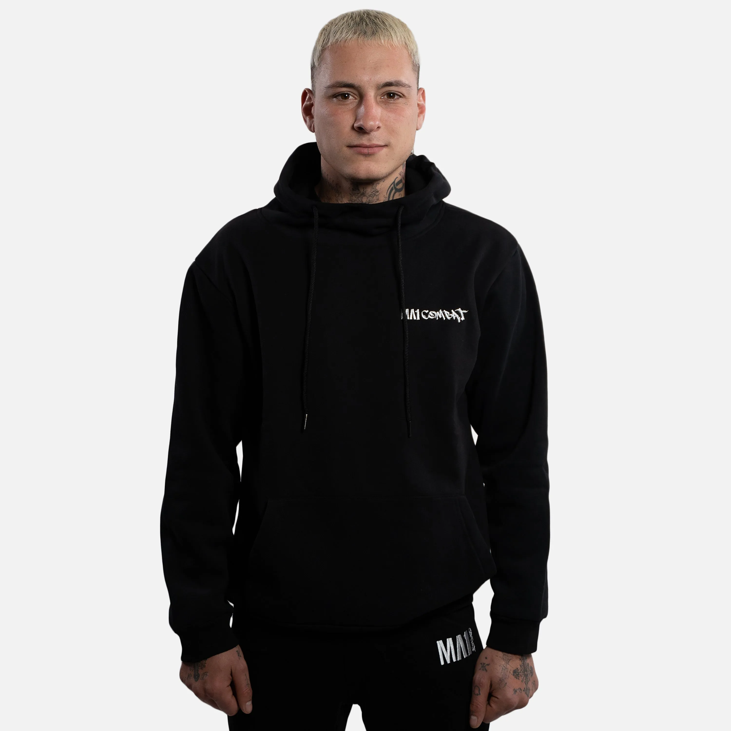 MA1 Combat Black High Neck Hoodie