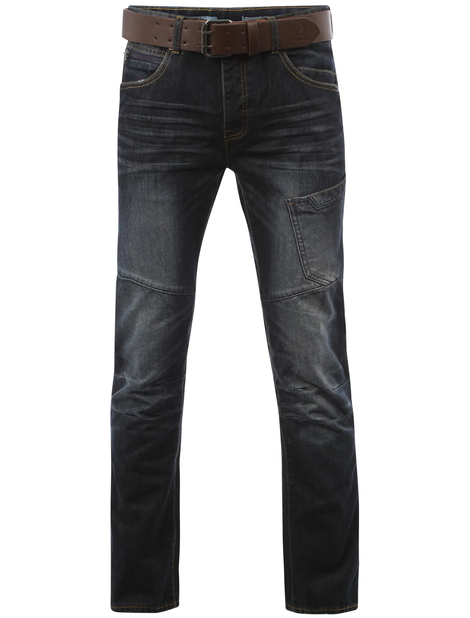 Men's Dissident Phillis Straight Leg Jeans with Belt