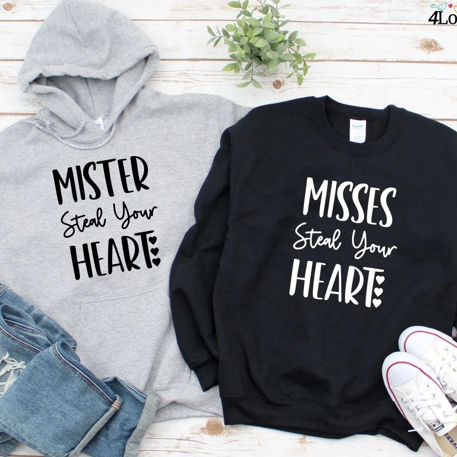 Mister & Misses Steal Your Heart - Adorable Couple's Matching Outfits Set, Ideal Valentine Gift