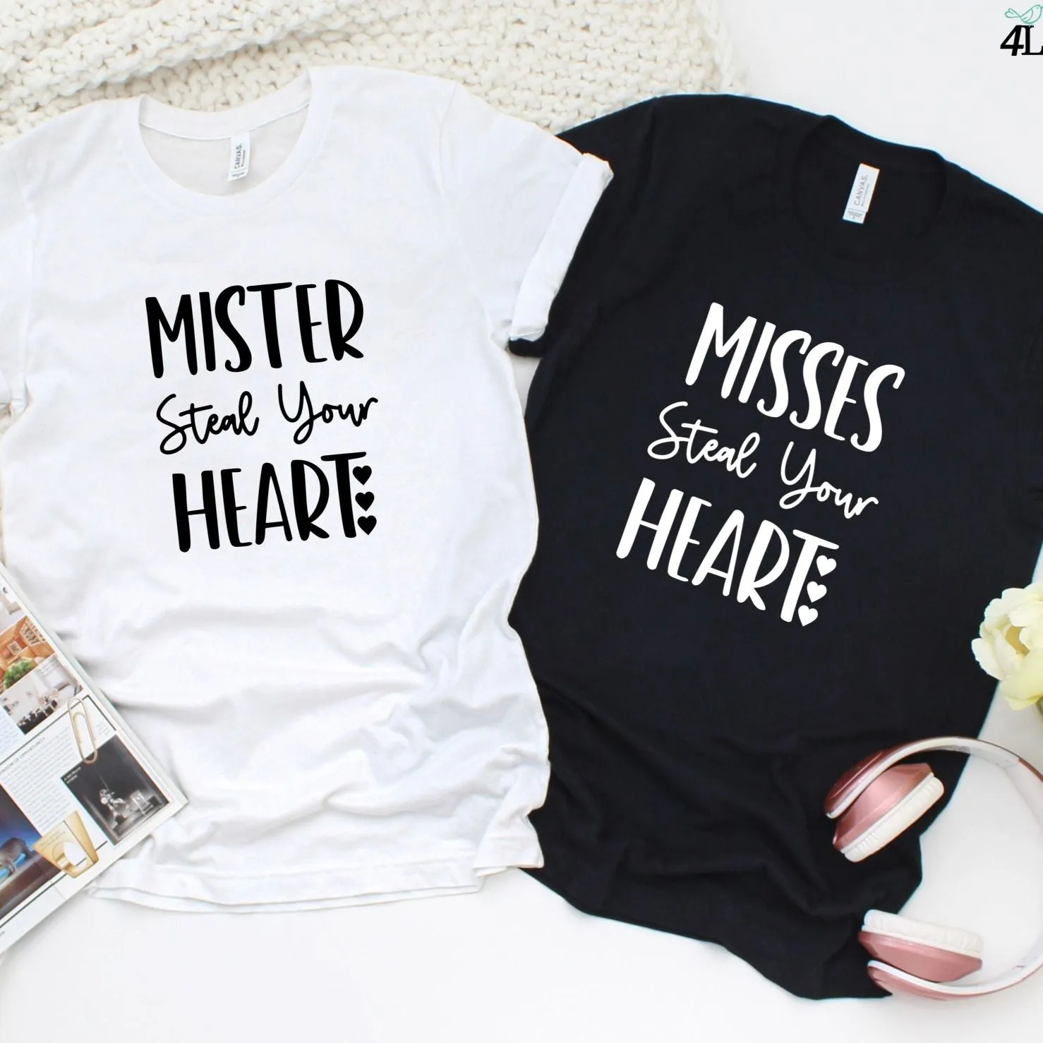 Mister & Misses Steal Your Heart - Adorable Couple's Matching Outfits Set, Ideal Valentine Gift