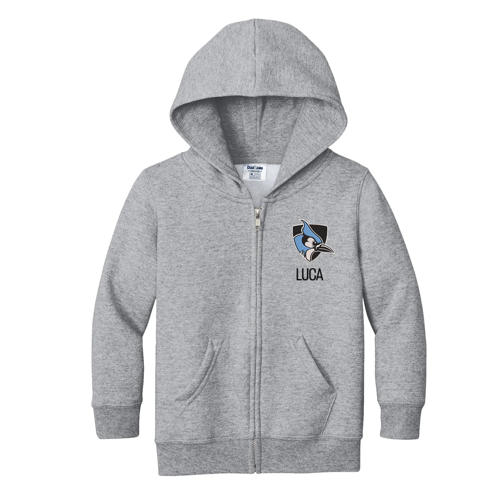 Personalized Johns Hopkins Blue Jays Toddler Full-Zip Sweatshirt