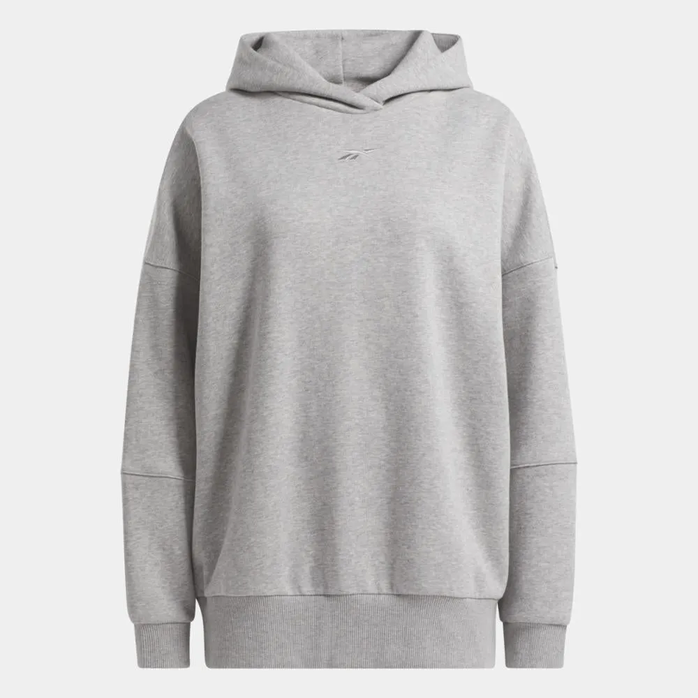 Reebok Apparel Women Lux Oversized Hoodie MEDIUM GREY HEATHER