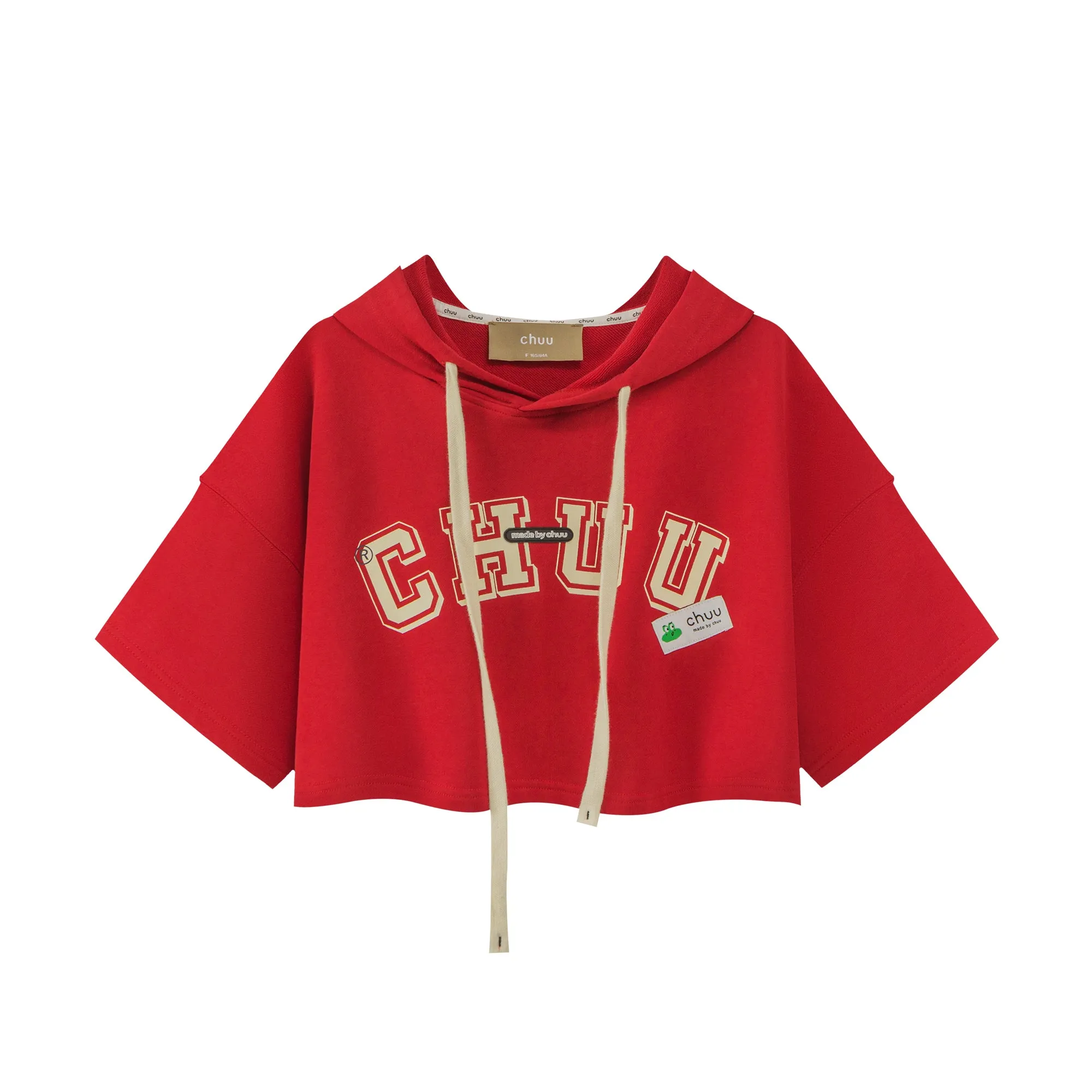 Sporty Chuu Logo Loose Fit Hoodie