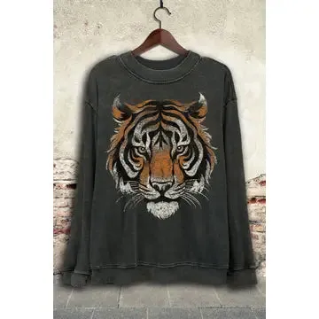 Tiger Big Face Graphic Sweatshirts