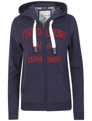 Tokyo Laundry Erin zip up hoodie in navy