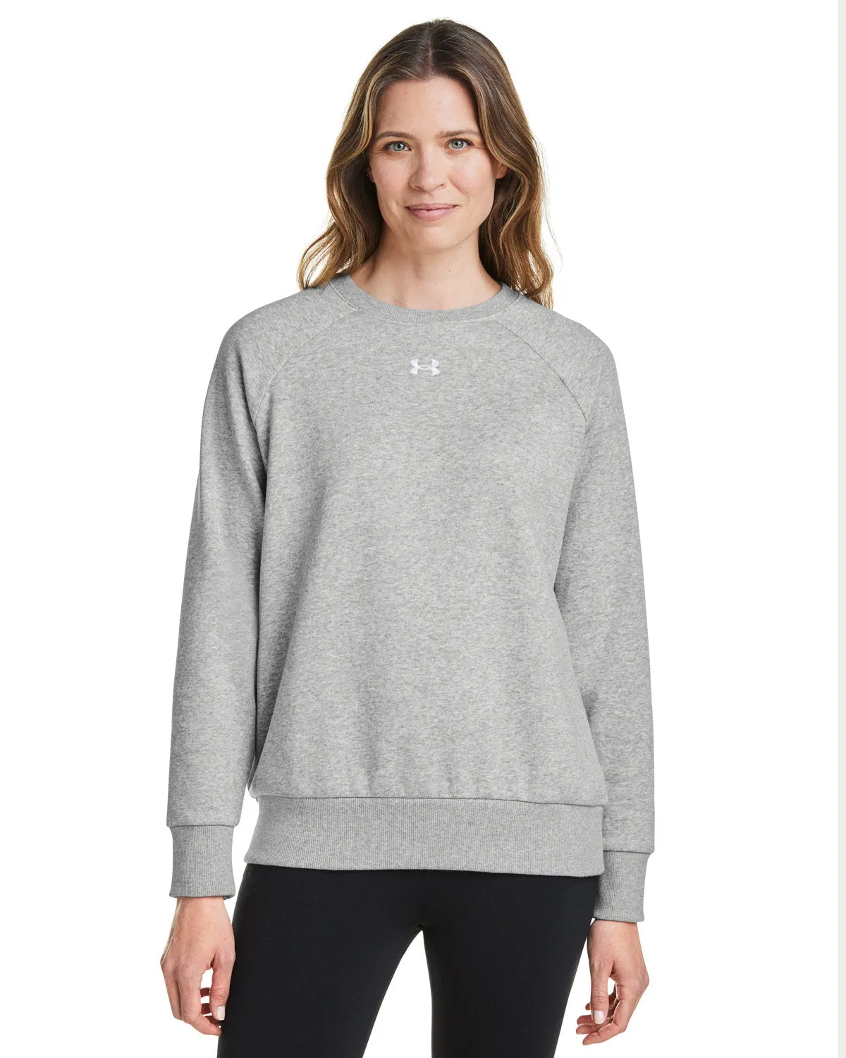 Under Armour Ladies Rival Fleece Custom Sweatshirts, Grey Light