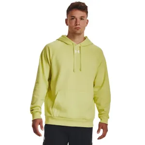 Under Armour Mens Rival Fleece Hoodie Lime Yellow